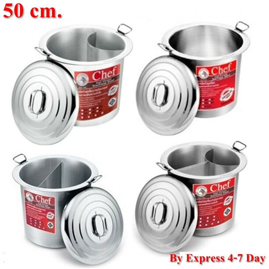 Pot Chef Zebra Stainless Steel Noodle Soup Curved Straight Kitchen Kettle 50 cm.