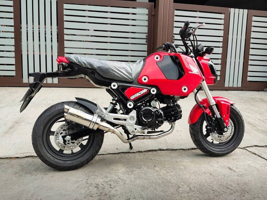 AR EXHAUST PIPE HONDA GROM 125 MSX 125 21-2022 FULL SYSTEM LOW MOUNT CHROME