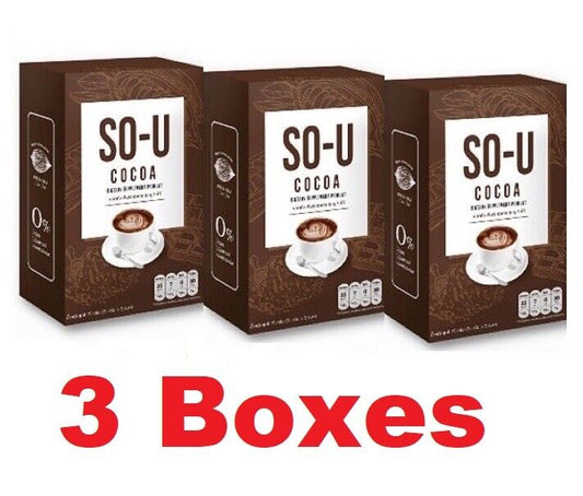 3x SO U Cocoa Speed Up Metabolism Help Excretion Weight Control Burn Drink Halal