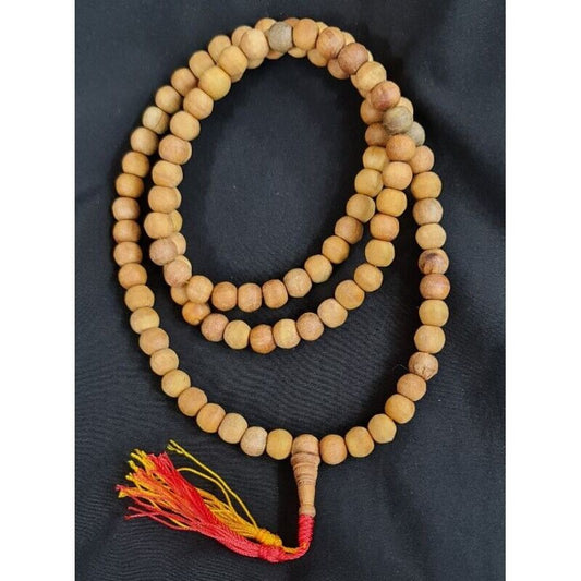 Maw Sit Sit Sandalwood 108 Beads Necklace Size 8mm Fragrant Wood Burmese Myanmar