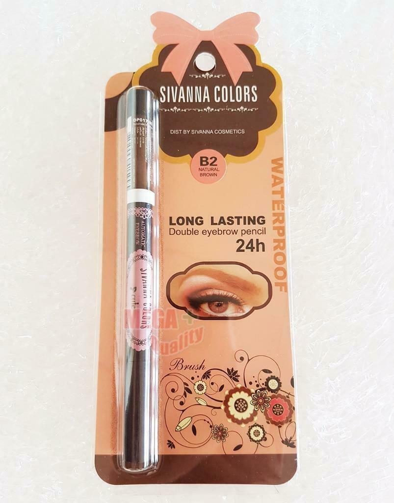 SIVANNA COLORS AUTOMATIC EYEBROW Waterproof Lasting 24h Double Eyeliner Pencil