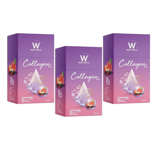 3x Wink White W Collagen Plus Powder Drink Brightening Radiant Skin Anti-aging
