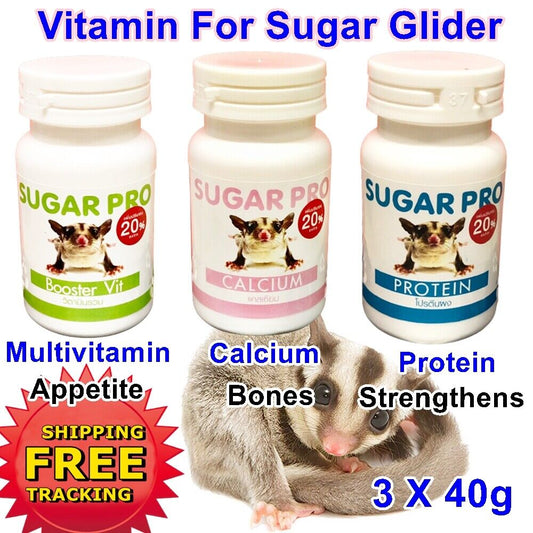 Vitamin For Sugar Glider Pet Supplement Refresh Nourish Body Small Pets 3 X 40g