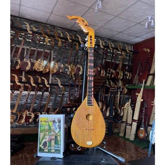 Acoustic Guitar Phin 3 Strings Isarn Traditional Musical Instrument Craft Yellow