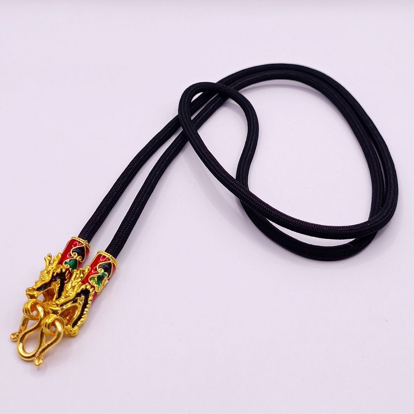 1 Hook Rope Necklace Gold Micron Pendant Thai Amulet Magic Buddha N014 Handmade