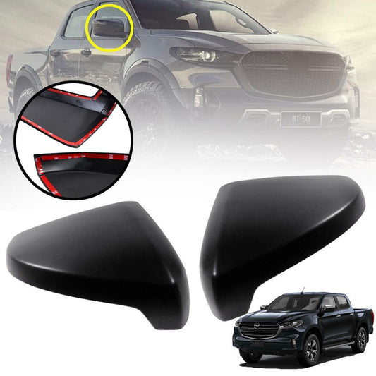Side Mirror Cover Matte Black For Mazda BT-50 BT50 Pickup UTE 2020-2021