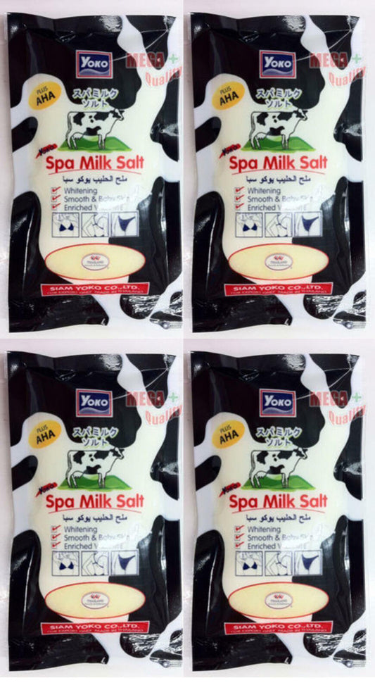 4 x YOKO SPA Pure MILK SALT SKIN Whitening SMOOTH ENRICHED VITAMIN E BABY 50 g.
