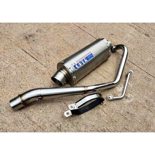 CHROME FULL SYSTEM EXHAUST MUFFLER LOW PIPE FOR HONDA MONKEY 125 Z125 18-2023 V3