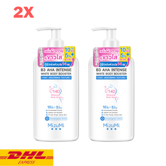 2x MizuMi B3 AHA Intense White Body Booster Serum Skin Brighten Moisturize 250 g