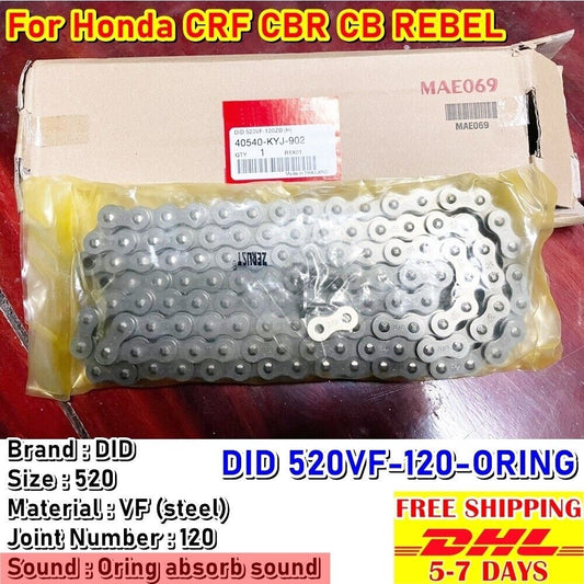 C13 Chain absorb sound For Honda Crf 250 300 Rear Bike Drive DID 520VF-120-Oring