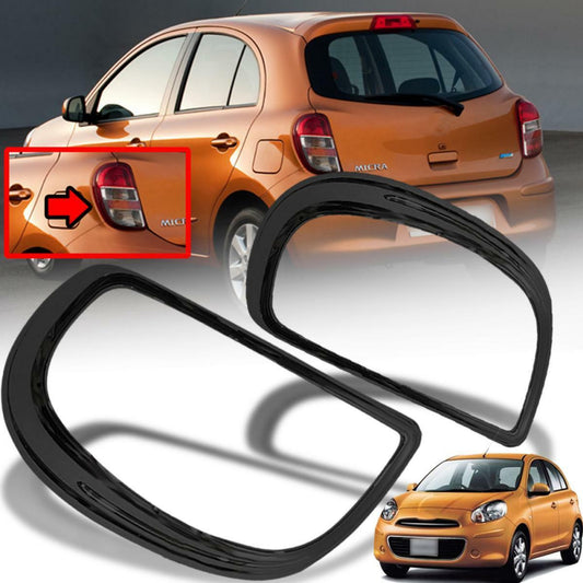 Tail Light Lamp Cover For Nissan March Micra K13 Renault Pulse 2009-2013 Black