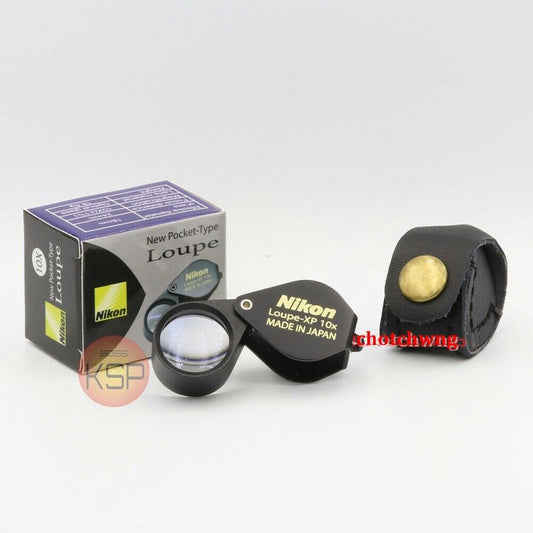 Nikon Loupe XP 10X18 mm Black Eyeglass Frame Jewelry Gem Amulet Magnifying Glass