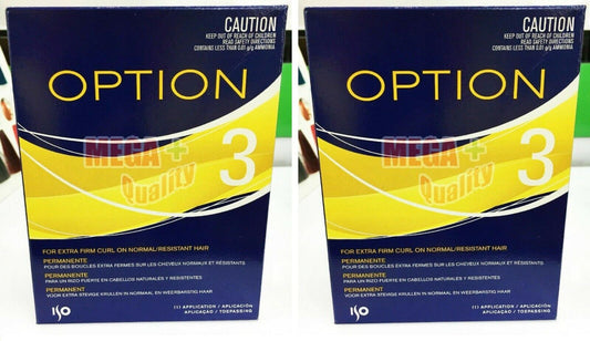 2 x ISO OPTION 3 PERM FOR RESISTANT HAIR DAMAGE FREE WAVING
