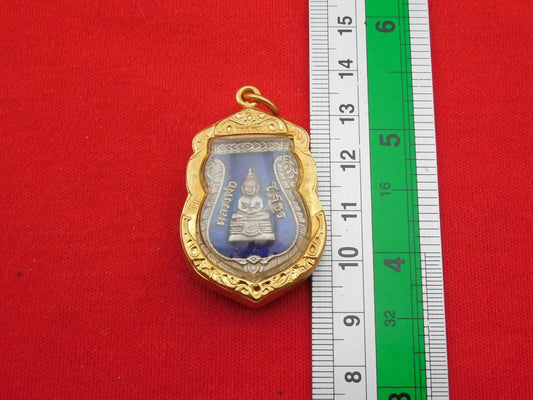 Rare Blue Thai Buddha LP Sothorn Jewelry Antiques Pendant Lucky Success Amulets