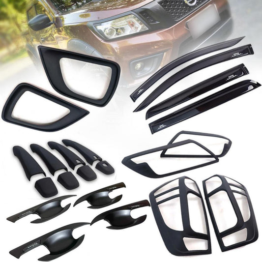 Door Handle Bowl Head Tail Fog Lamp Cover Visor Set Fit Nissan Navara NP300 D23
