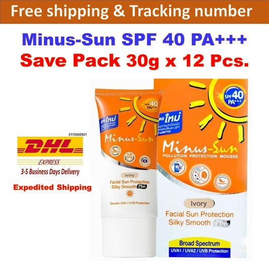 12x Minus Sun Facial SPF40 PA+++ UVA/UVB Ivory Protection Sunscreen Oil Control