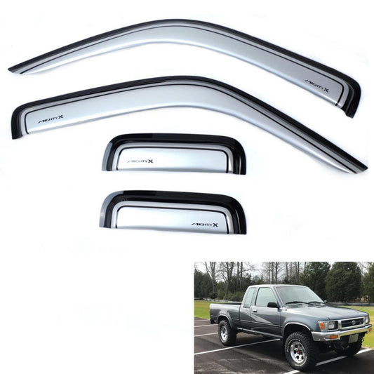 Wind Deflector shield Visor Silver For Toyota Hilux MK3 Pickup Cab 1989-1997