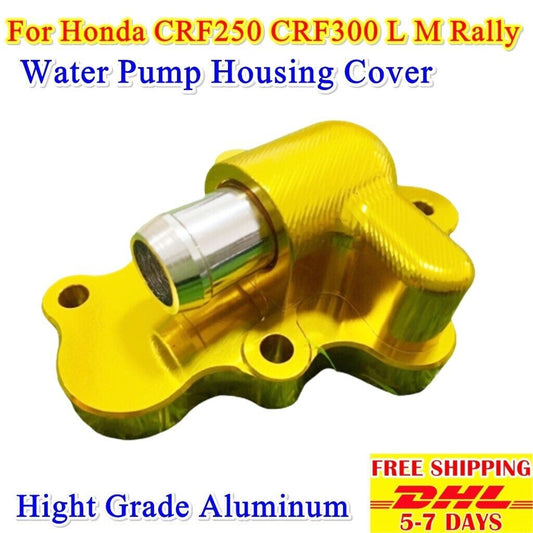 P18 Yellow Water Pump Housing Cover For Honda CRF 250 300 M L Rally Aluminum CNC