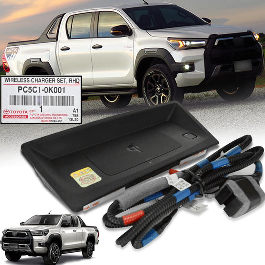 Wireless Phone Charger Set Genuine OEM For 2020-2022 Toyota Hilux Revo Rocco SR5