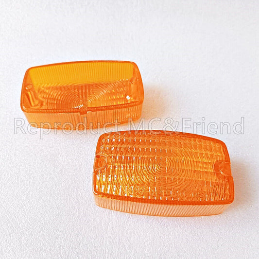 Set 2 pcs. Turn Signal Lens New (Square) Fits Suzuki FR50 FR80 FR80N