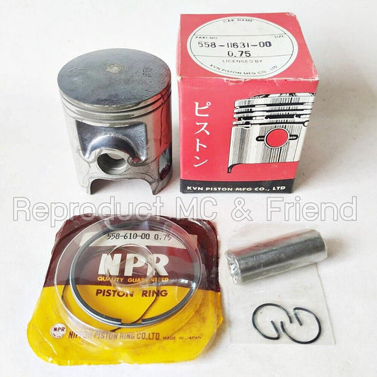 Piston + Ring + Pin OS 0.75 Dia=52.75mm For Yamaha DT100 '76-'80 MX100 '79-'83