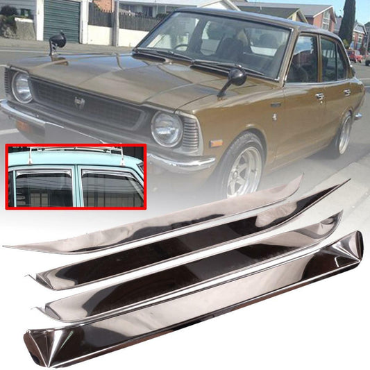 Rain Sun Visor Windshield Chrome For Toyota Corolla KE20 TE21 Sedan 1970-1978