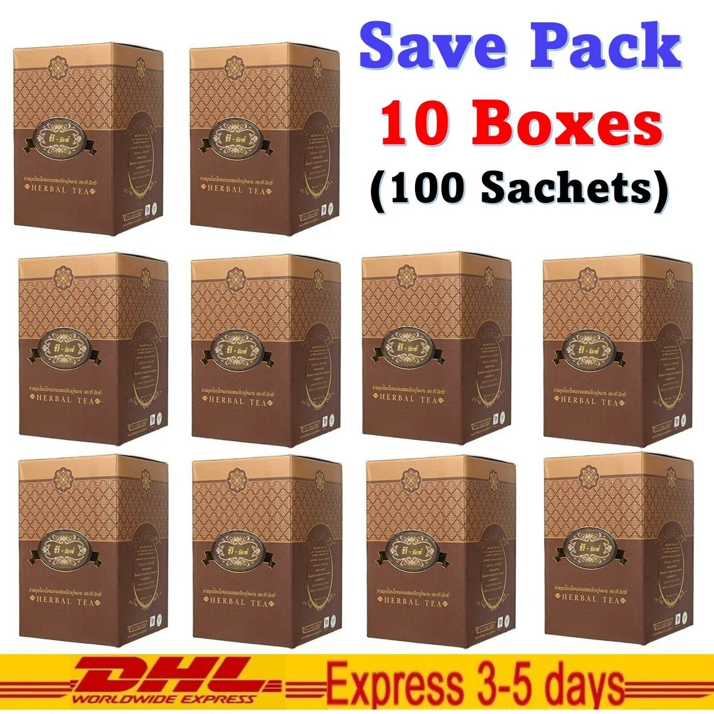 10x T-Mixed Herbal Tea Natural for Good Health (100 Sachets)