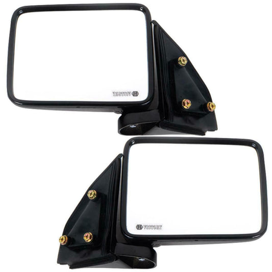 Side Mirror Black Pair For Mitsubishi Mighty Max Cyclone Pickup 1987-1996