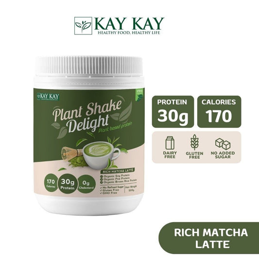 KAY KAY Plant Shake Delight Plant Based Protein Rich Matcha Latte Vegan 500g.