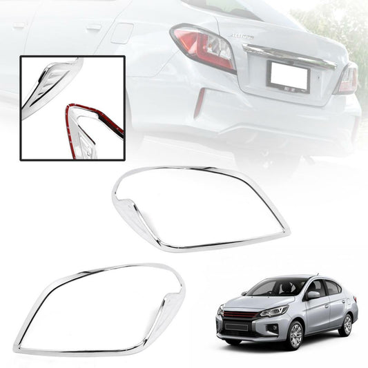 Cover Tail Lamp Light Chrome Trim Fit Mitsubishi Mirage G4 Sedan 2020 2021