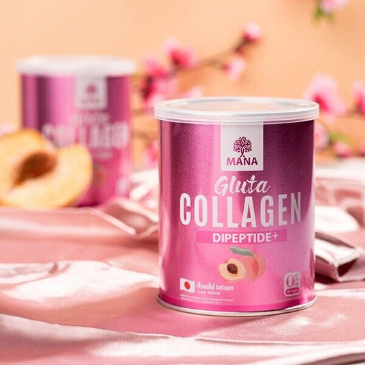 Mana Gluta Collagen Peach Supplement Drink Nourish Skin White Clear Radiant