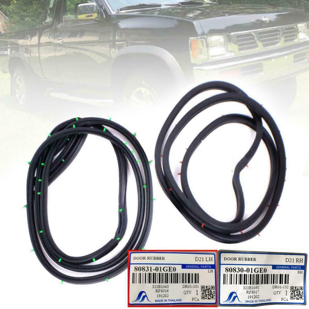 LH+RH Door Rubber Seal Weatherstrip Pair Fit Nissan Datsun D21 Pickup 1989-1997