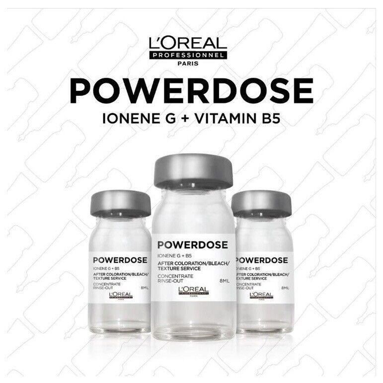 10x LOREAL POWERDOSE IONENE Repair Steam Serum Damage Hair Concentrat Rinse-out