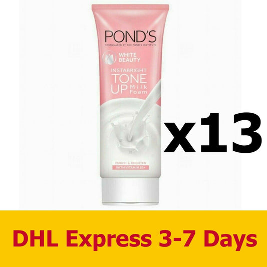 13x100ml Pond's White Beauty Tone Up Milk Foam Enrich Skin Care Face Brightening