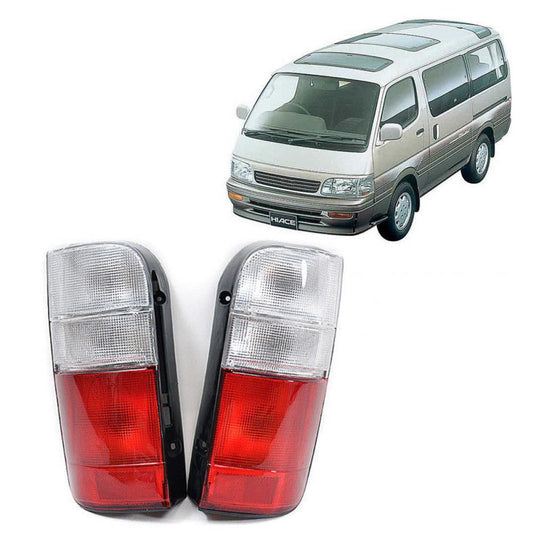 Clear Style Tail Light Fit 1989 - 2004 Toyota HIACE LH112-125 RZH 101-104 - Pair