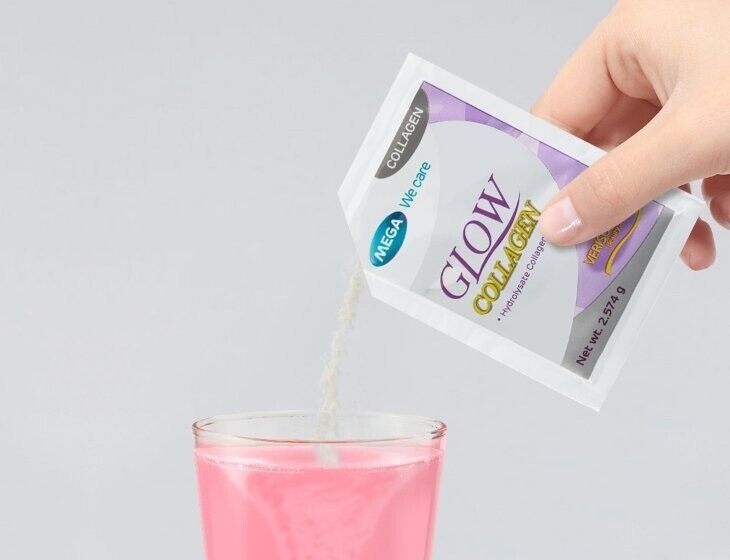 Mega We Care Glow Collagen Supplements Anti-Aging Skin Radiant Strong 30 Sachets