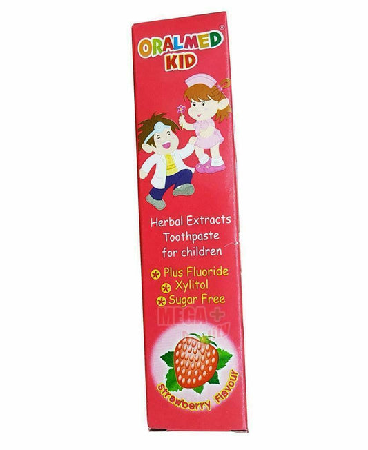 Oralmed Kid STRAWBERRY Flavor Children Toothpaste with Fluoride Xylitol 40g