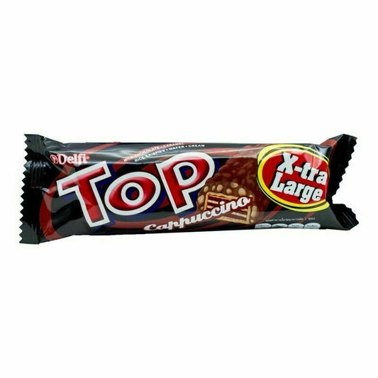 TOP Cappucino MILK CHOCOLATE CARAMEL RICE CRISPIES WAFER CREAM X-tra Large 45g