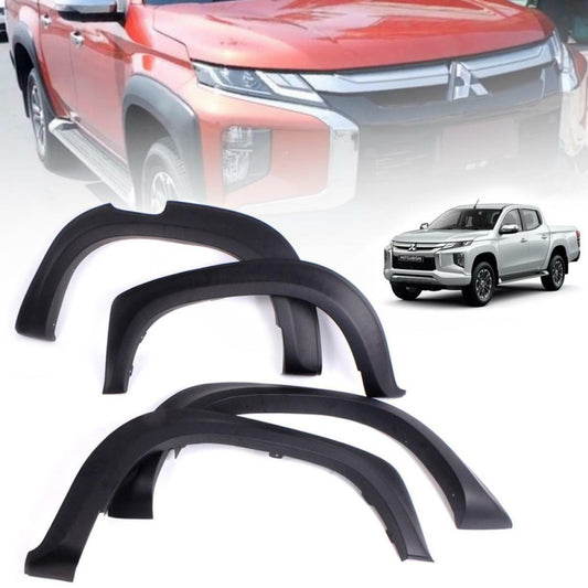 Matte Black Wheel Arch Fender Flare For Mitsubishi Triton MR L200 2019 4 Doors