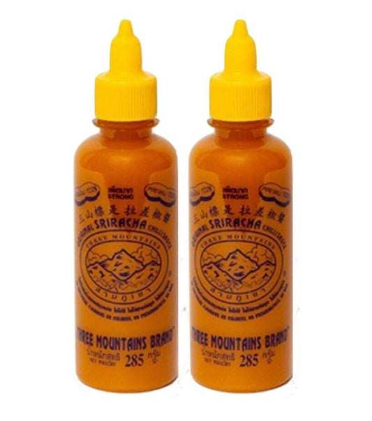 2x285g. Chili Sauce Sriracha Yellow Hot Spicy Dipping Cook Three Mountains Brand