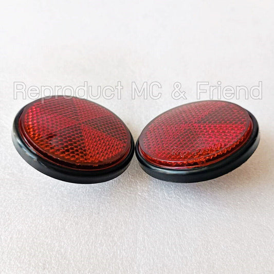 2x Reflector (Dia 59mm/Screw dia 5mm) For Kawasaki KV100 KE100 KE125 KE175 KE250