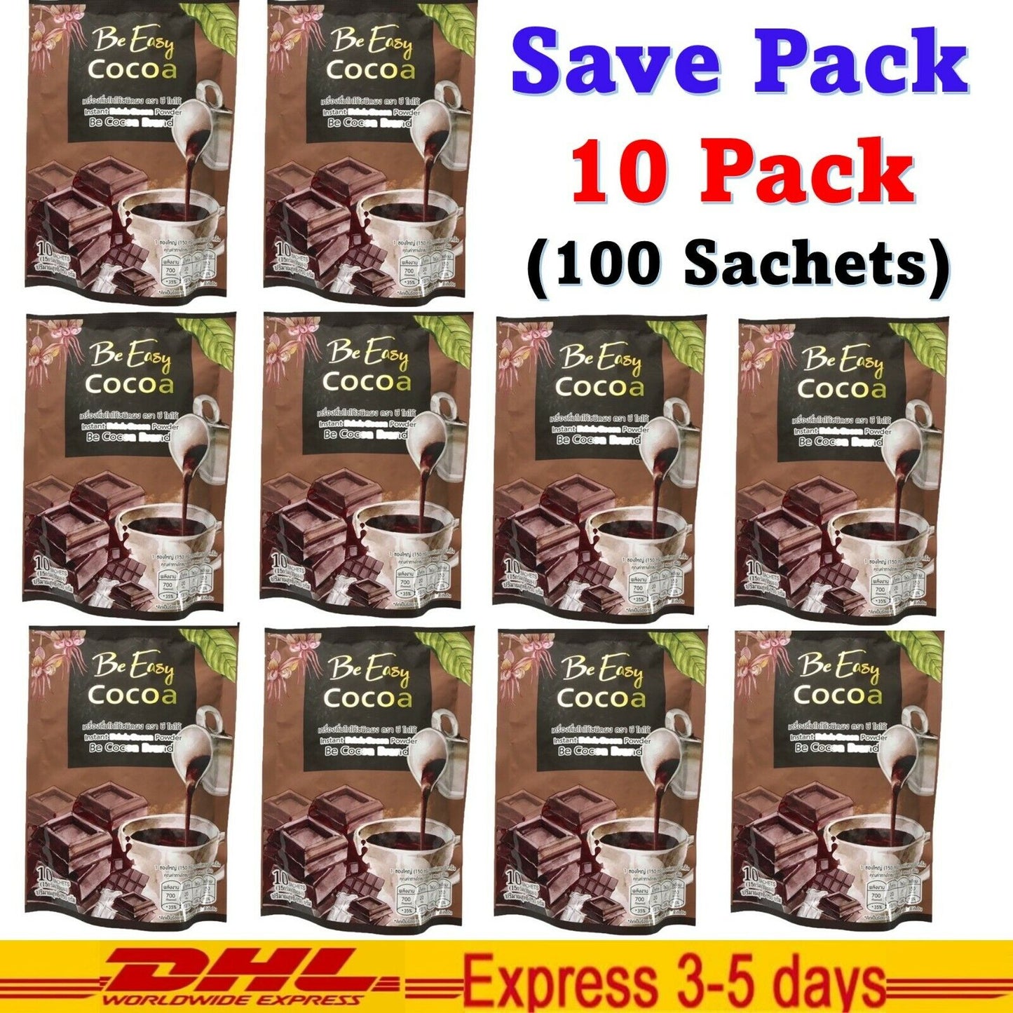 10x Be Easy Cocoa Instant Cocoa Powder Diet Drink Weight Control Burn Fat