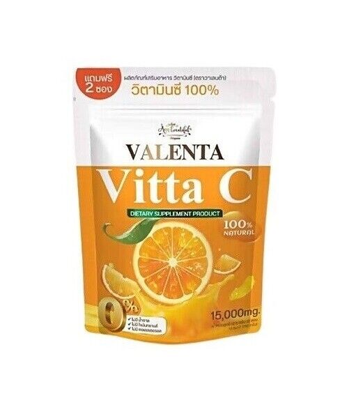 Vitta-C Valenta Vitamin C Drink Powder Orange Antioxidant Skin Bright 24 sachets