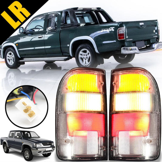 Taillamp Tail lights Clear lens For Toyota Hilux Mk4 Tiger D4D Pickup 1998-04 LR