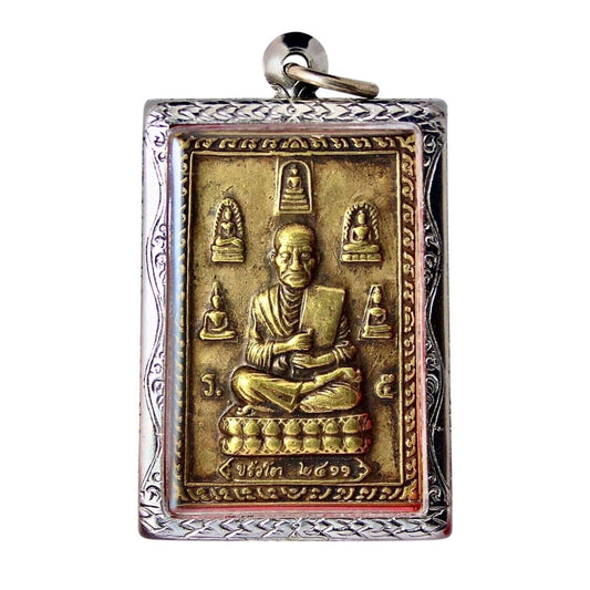 Somdej To Wat Rakang Thai Buddha Amulet Pendant Case with Stainless
