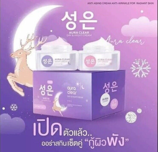 Day&Night Cream Aura Skin Aura white Anti Aging Wrinkle Radiant Skin