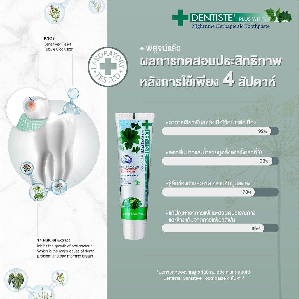 Set Dentiste Mix 4 Formula Toothpaste Original Premium Care Sensitive White 100g