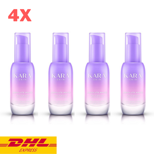 4x KARA Skin Serum Absolute White Rapid Brightening Reduce Dark Spot Smooth 30ml