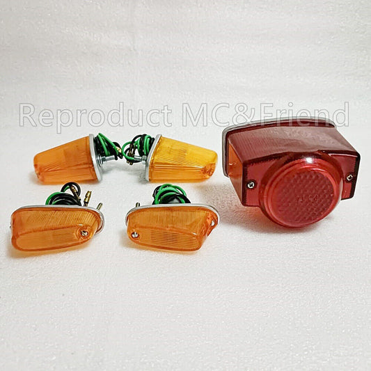 Set 5pcs Turn Signal & Tail Light 6V. For Honda C100 C102 CA100 CA102 C105 C105T