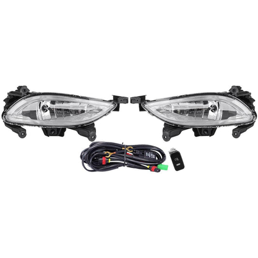 Set LH RH Fog Lamp Light Clear Lens For Hyudai Sonata i45 YF Sedan 2010 - 2014
